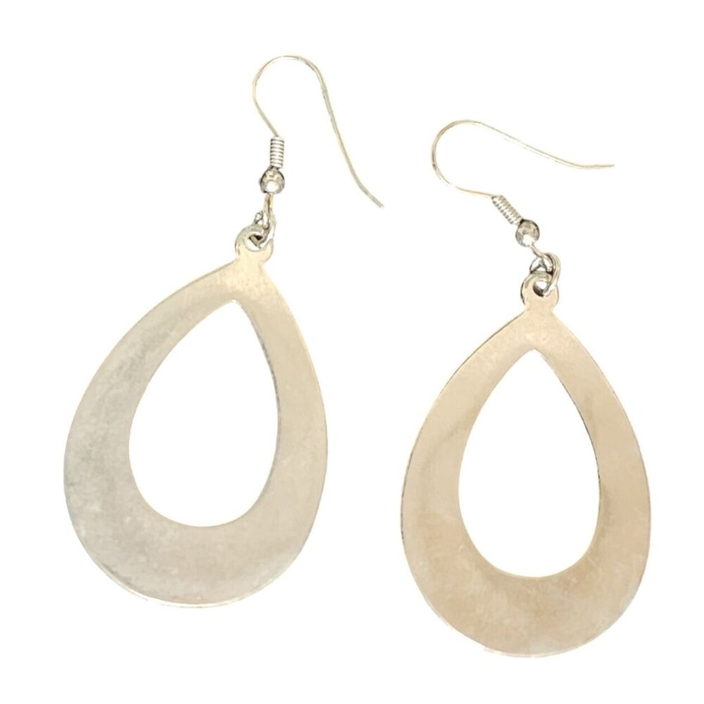 Abalone Shell Teardrop Dangle Earrings With Silve… - image 2